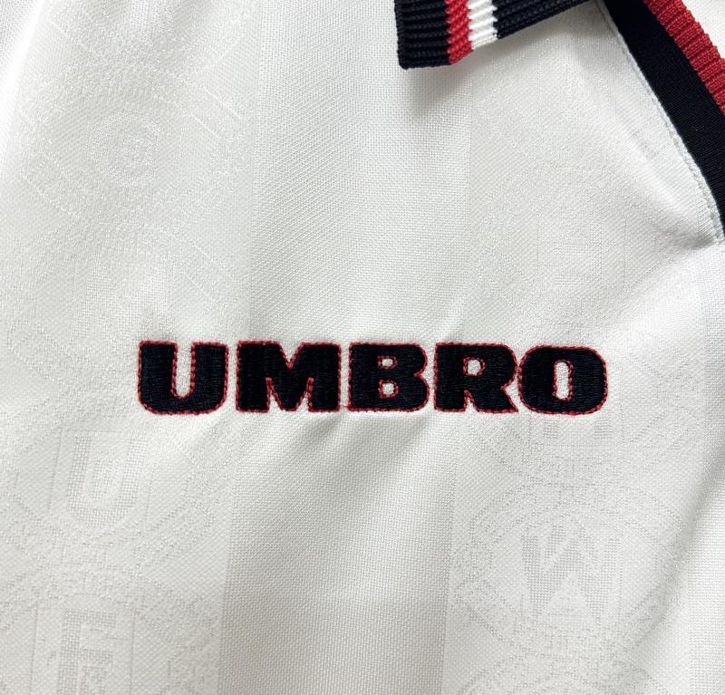 1998/1999 Retro Manchester United Away White Football Shirt 1:1 Thai Quality