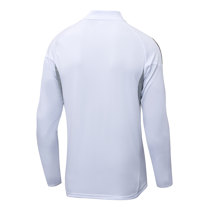 2025-2026 Real Madrid White Half-Pull Training Suit Football Shirt 1:1 Thai Quality Set