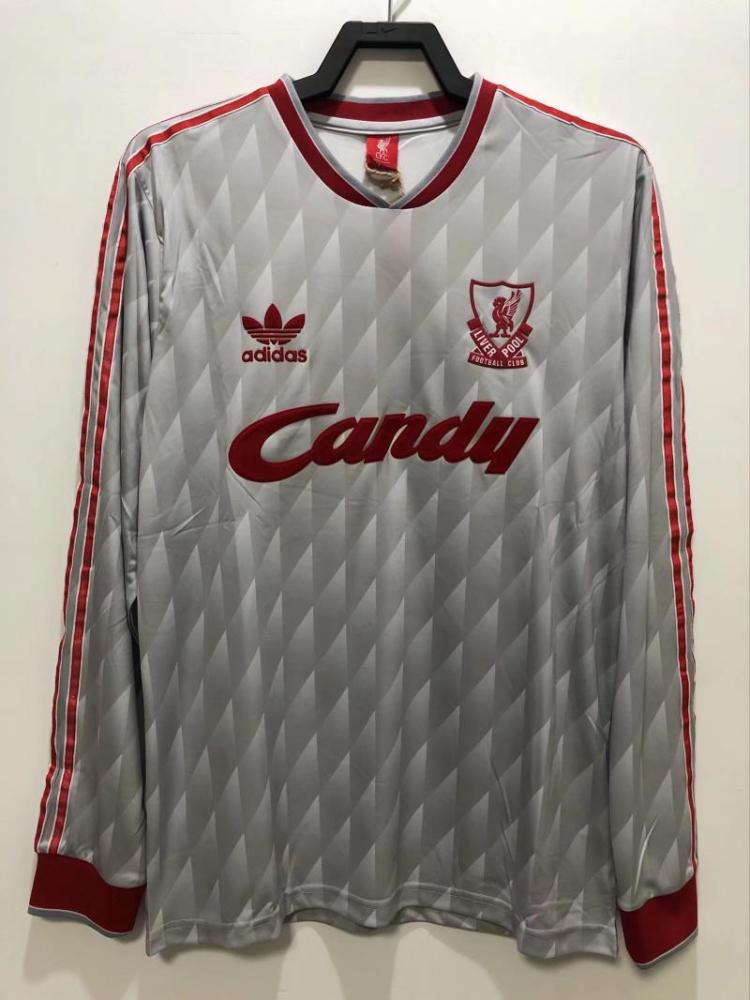 1989/1991 Retro Liverpool Away Football Shirt Long Sleeve 1:1 Thai Quality