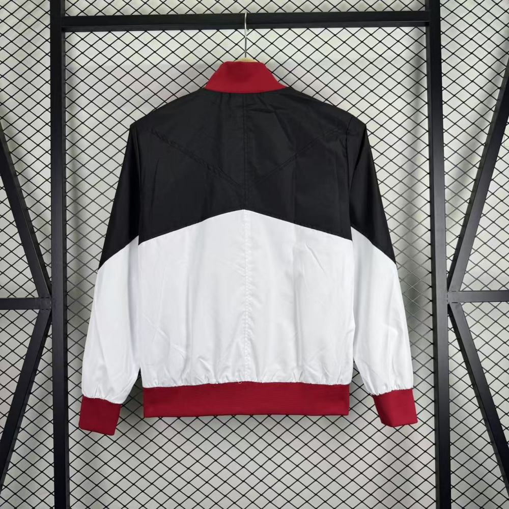 2025 Barcelona Windbreaker Black-White Jersey 1:1 Thai Quality