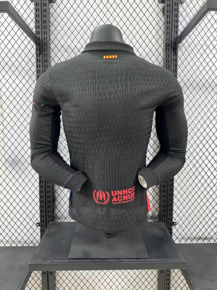 2024/2025 Long Sleeve Barcelona Away No Spotify Jersey  1:1 Thai Quality