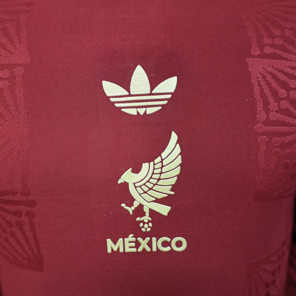 2025/2026 Player Version Long Sleeve Mexico National Special Edition Red Football Shirt 1:1 Thai Quality