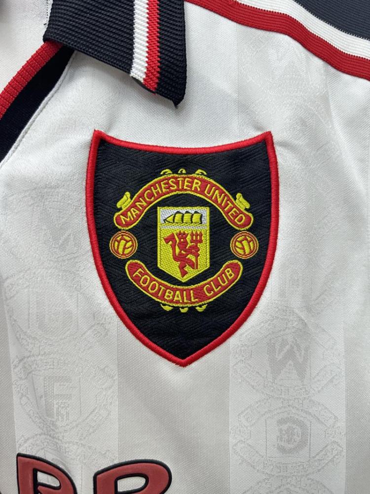 1998/1999 Retro Manchester United Away White Football Shirt 1:1 Thai Quality