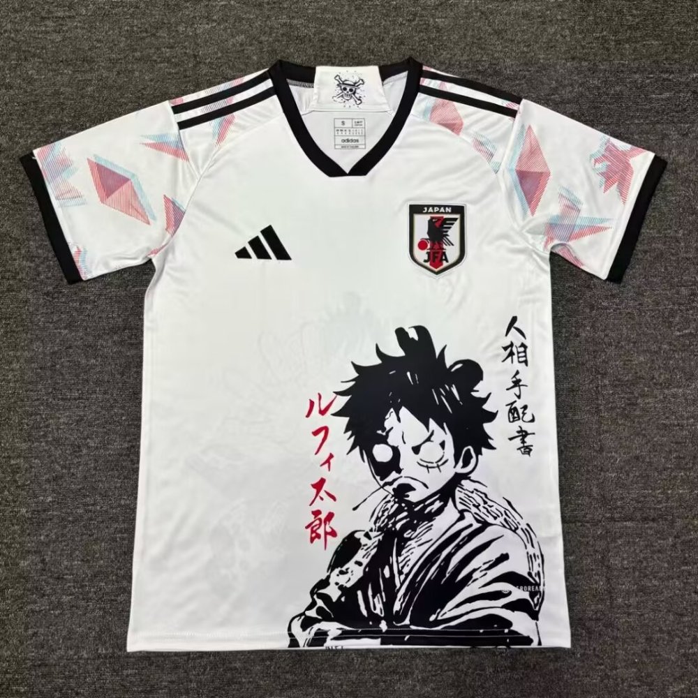 2024/2025 One Piece Japan One Piece Taro White Football Jersey 1:1 Thai Quality