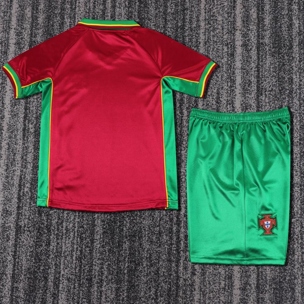 1998 Retro Portugal Home Football Shirt 1:1 Thai Quality Kids Size