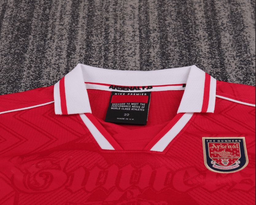 1996-1997 Retro Arsenal Home Football Shirt 1:1 Thai Quality Kids Size