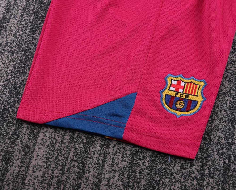 2005-2006 Retro Long Sleeve Barcelona Home Football Shirt 1:1 Thai Quality Kids Size