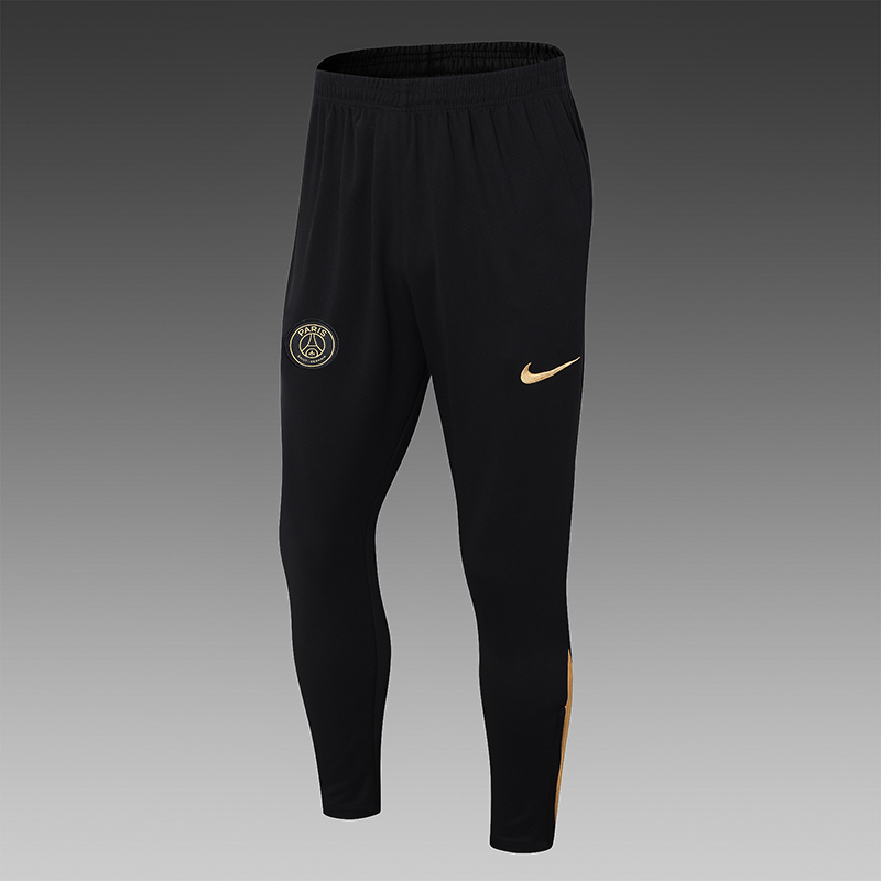 2024/2025 Psg Paris Saint-Germain Half-Pull Training Suit Black-Yellow Collar Set