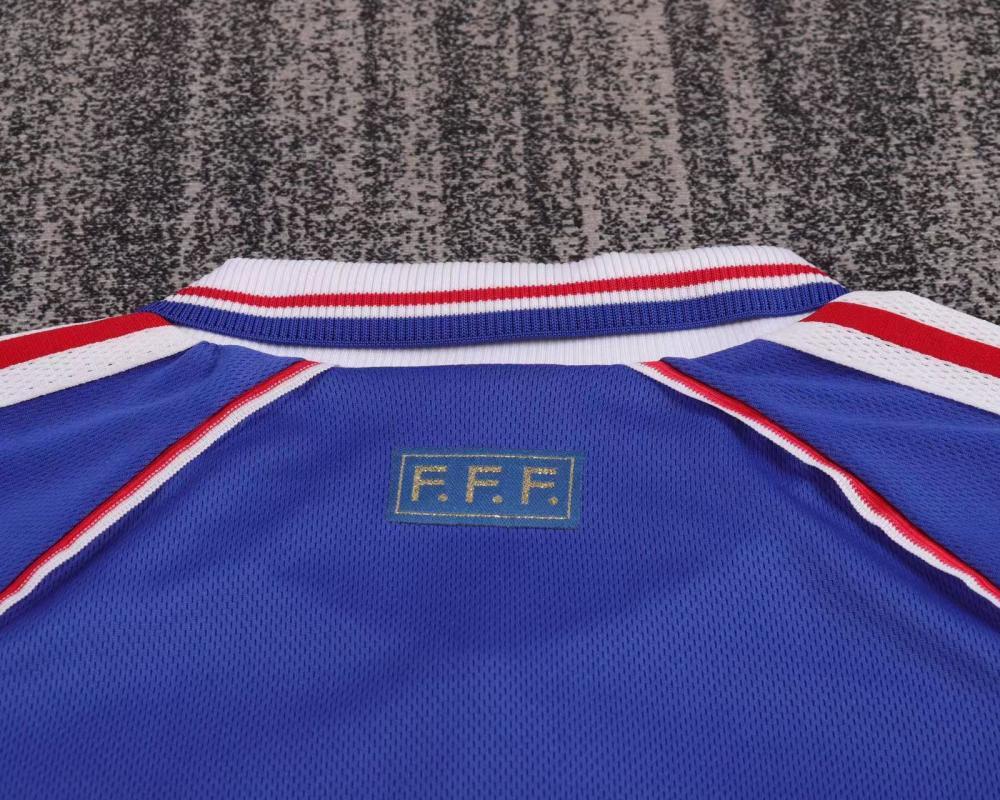 1998 Retro France Home Football Shirt 1:1 Thai Quality Kids Size
