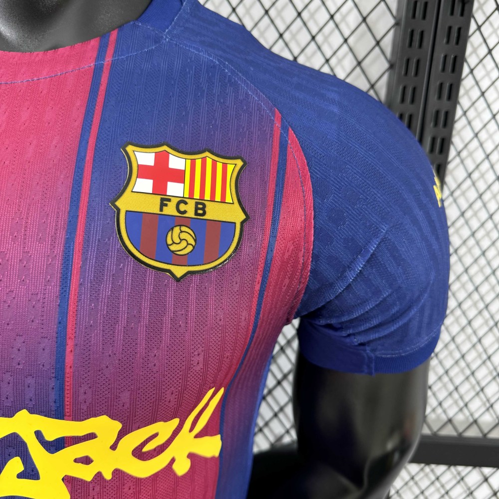 2025/2026 Player Version Barcelona x Travis Scott Collab Home Football Shirt 1:1 Thai Quality