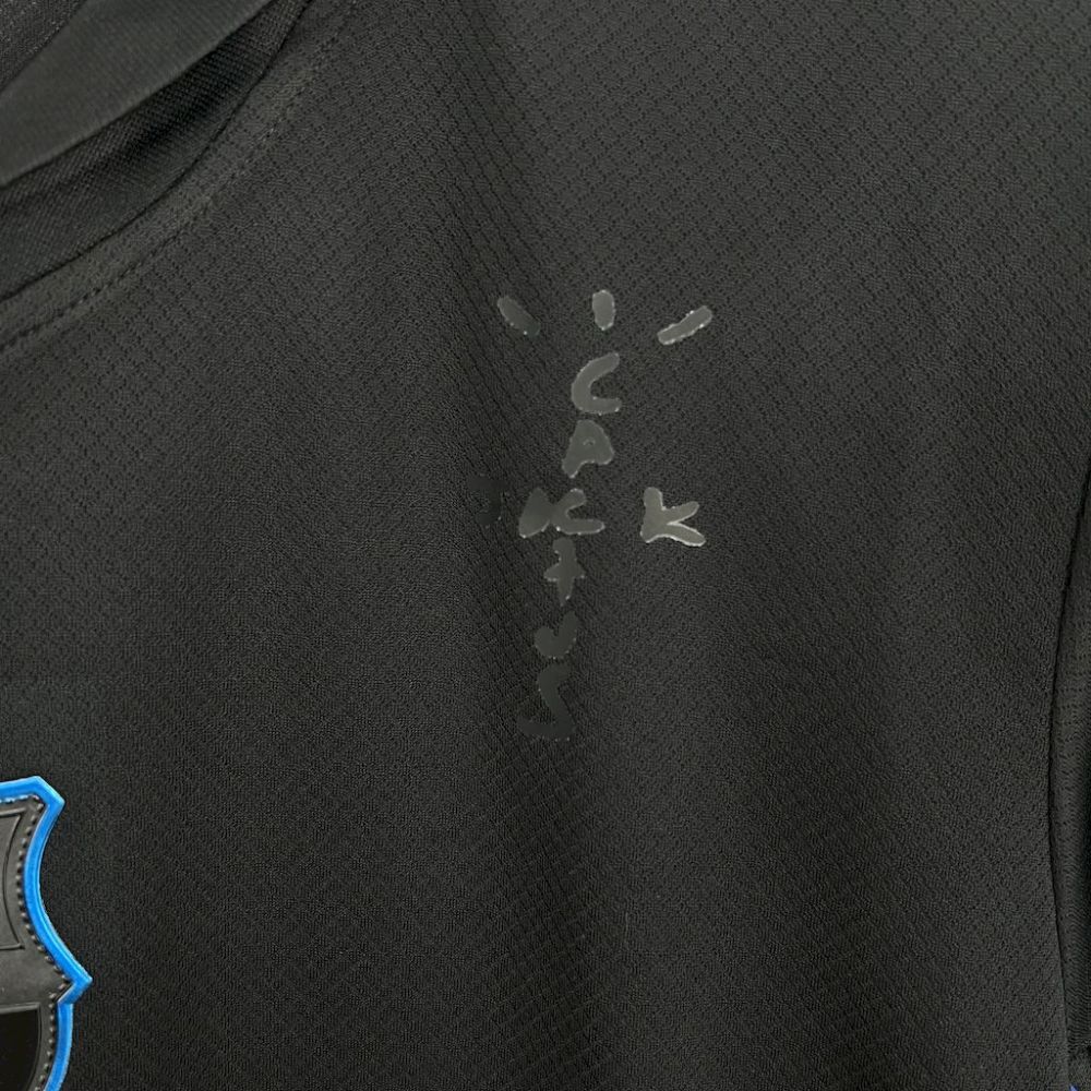 2024/2025  Barcelona x Travis Scott Collab Away Black Advertising Football Shirt 1:1 Thai Quality