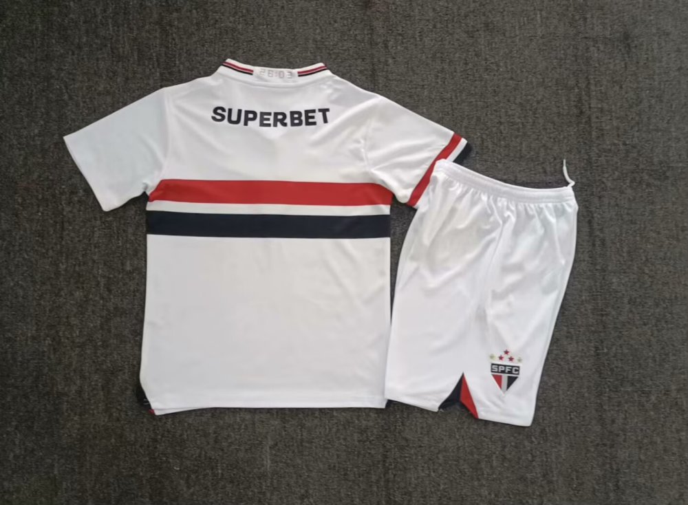 2025/2026 São Paulo Home Football Jersey 1:1 Thai Quality Kids Size