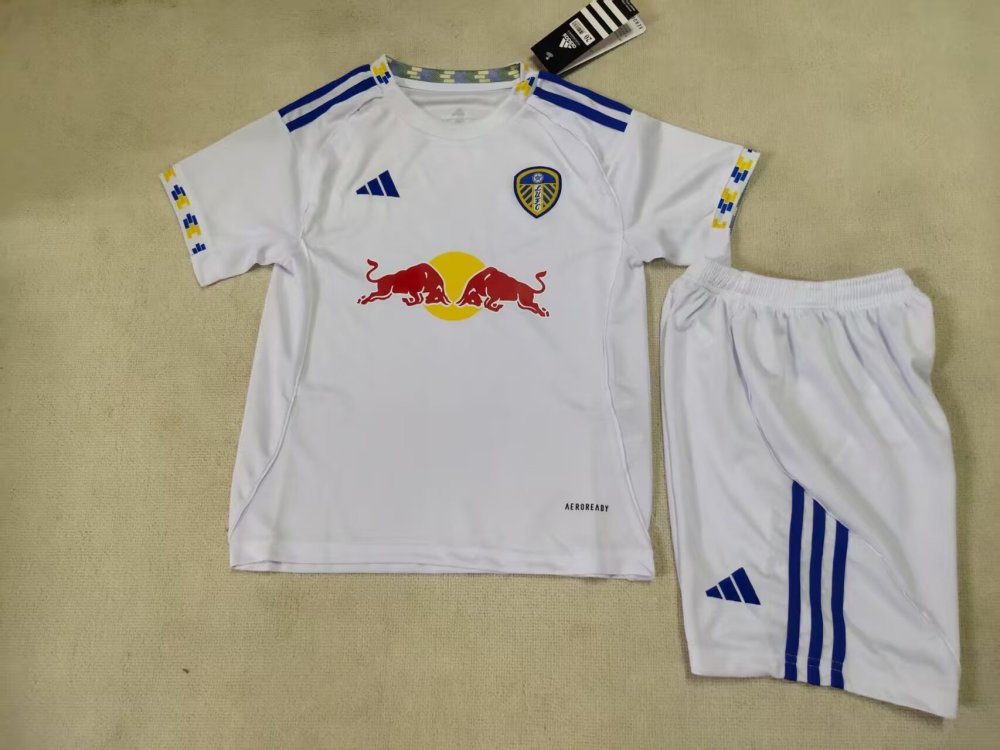 2025/2026 Leeds United Home Football Jersey  Shirt 1:1 Thai Quality Kids Size