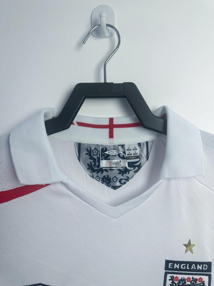 2006 Retro Long Sleeve England Home Soccer Jersey 1:1 Thai Quality