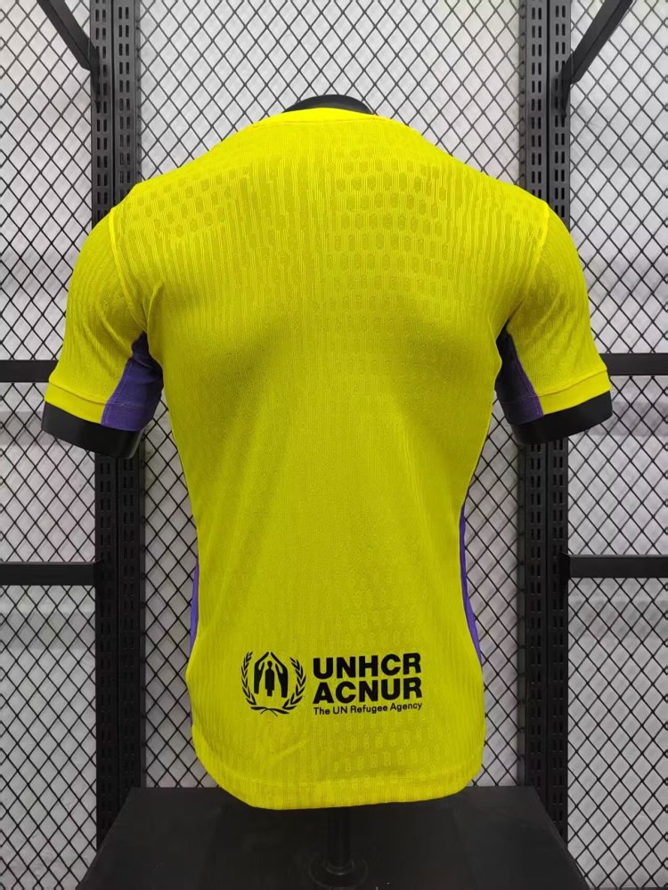 2025/2026 Player Version Barcelona Away Yellow Football Jersey 1:1 Thai quality