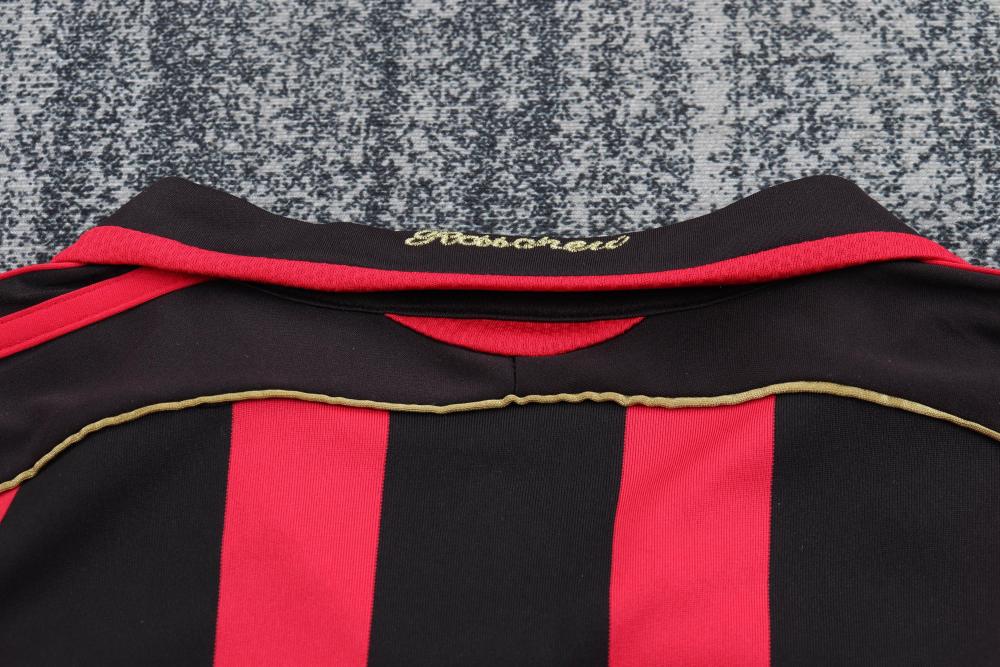 2006/2007 Retro Long Sleeve AC Milan Home Football Shirt 1:1 Thai Quality Kids Size