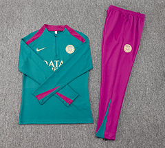 2024/2025 Psg Paris Saint-Germain Half-Pull Training Suit Blackish Green Set