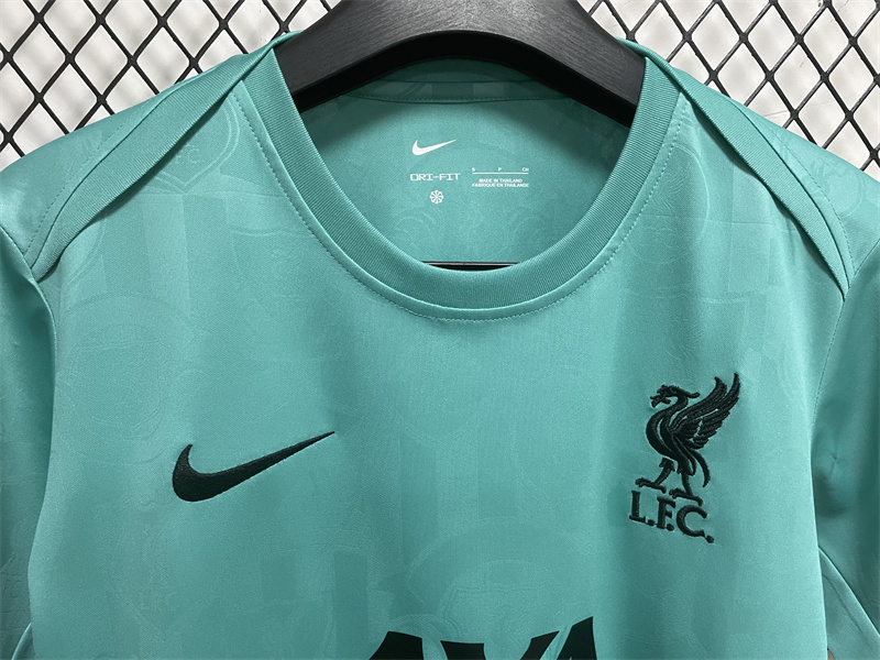 2024/2025 Liverpool Pre-match Training Green Jersey1:1 Thai Quality