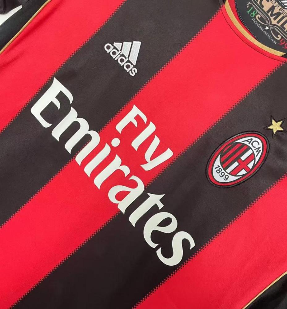 2010-2011 Retro AC Milan Home Football Shirt 1:1 Thai Quality