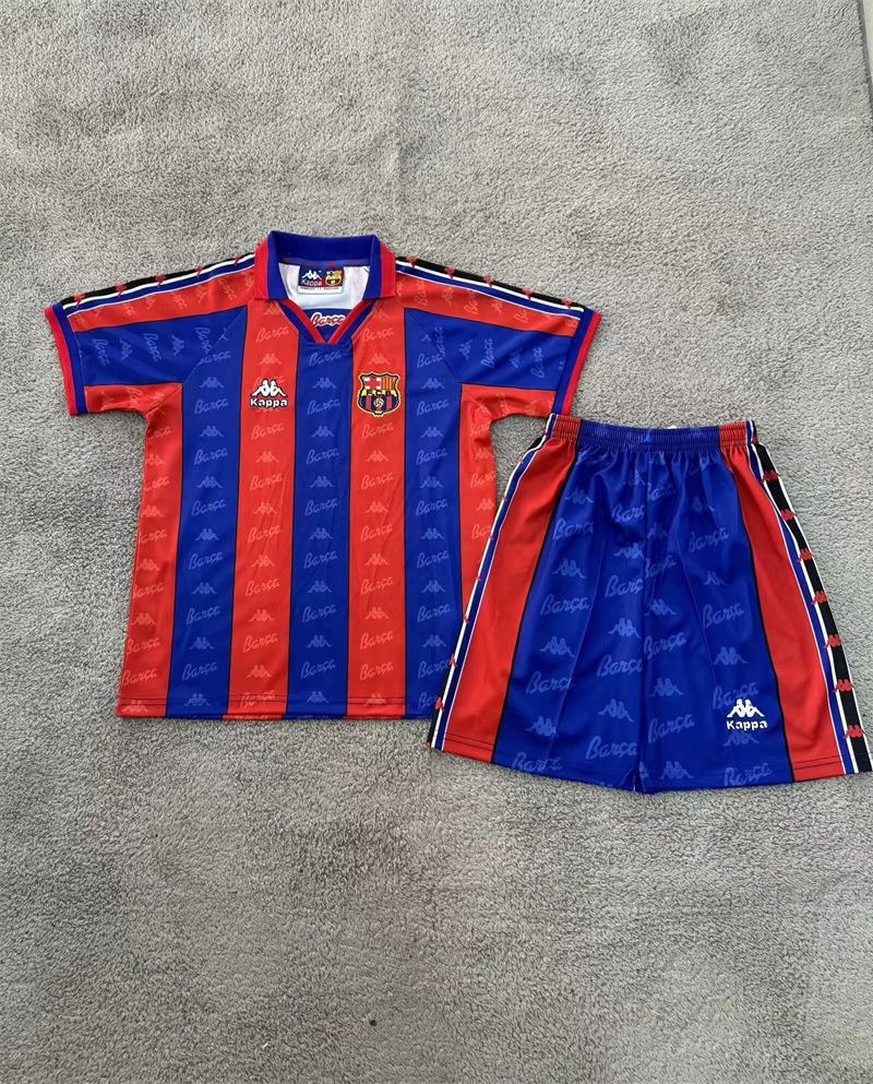 1996/1997 Retro Barcelona Home Football Shirt 1:1 Thai Quality Kids Size