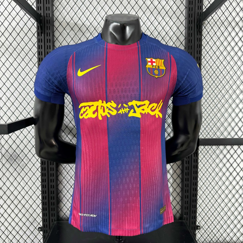 2025/2026 Player Version Barcelona x Travis Scott Collab Home Football Shirt 1:1 Thai Quality