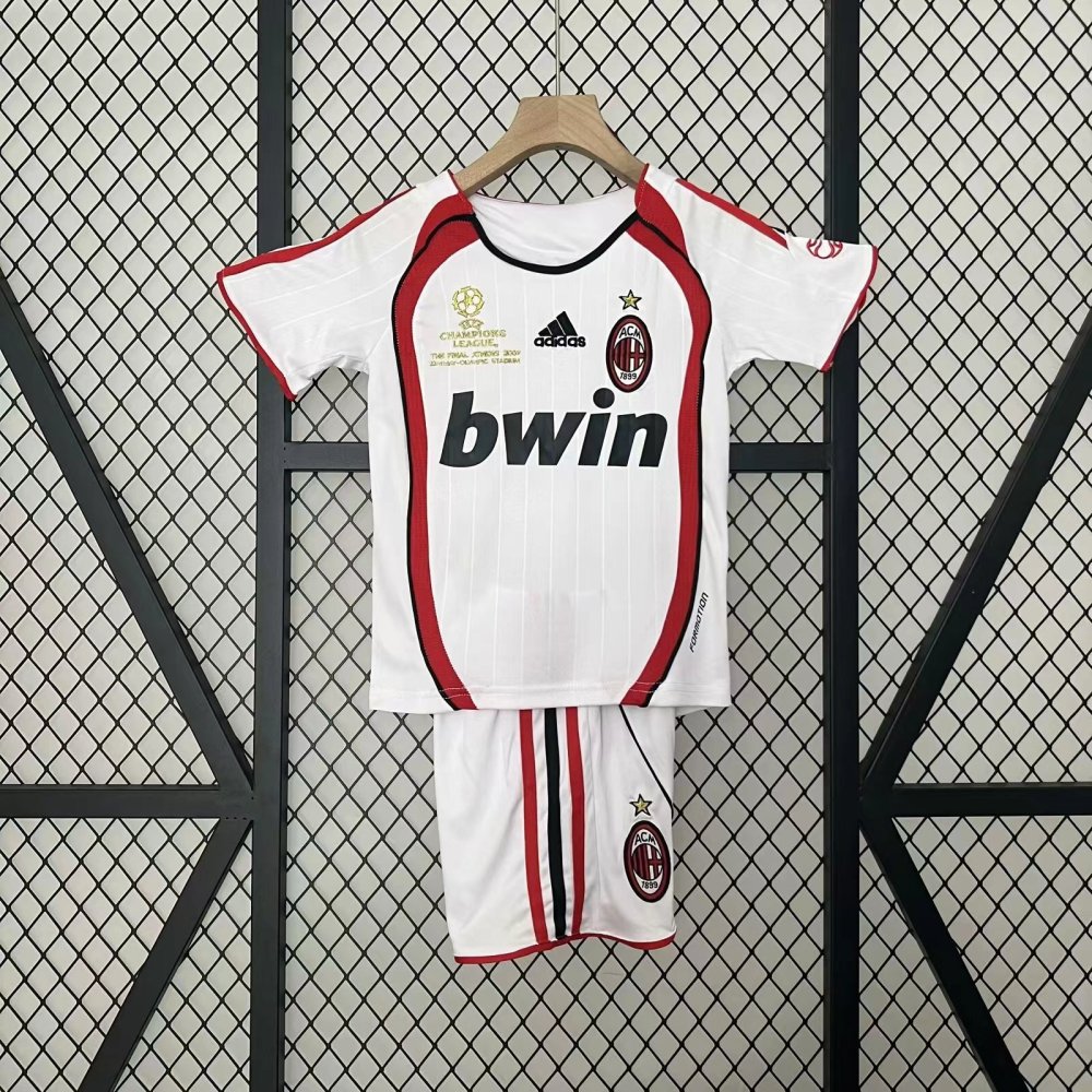2006/2007 Retro AC Milan Away Football Shirt 1:1 Thai Quality Kids Size