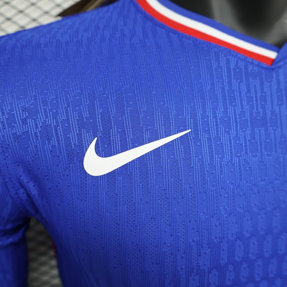2024-2025 Long Sleeve Player Version France Home Football Shirt 1:1 Thai Quality