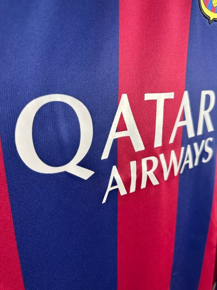 2014/2015 Retro Long Sleeve Barcelona Football Shirt Home 1:1 Thai Quality