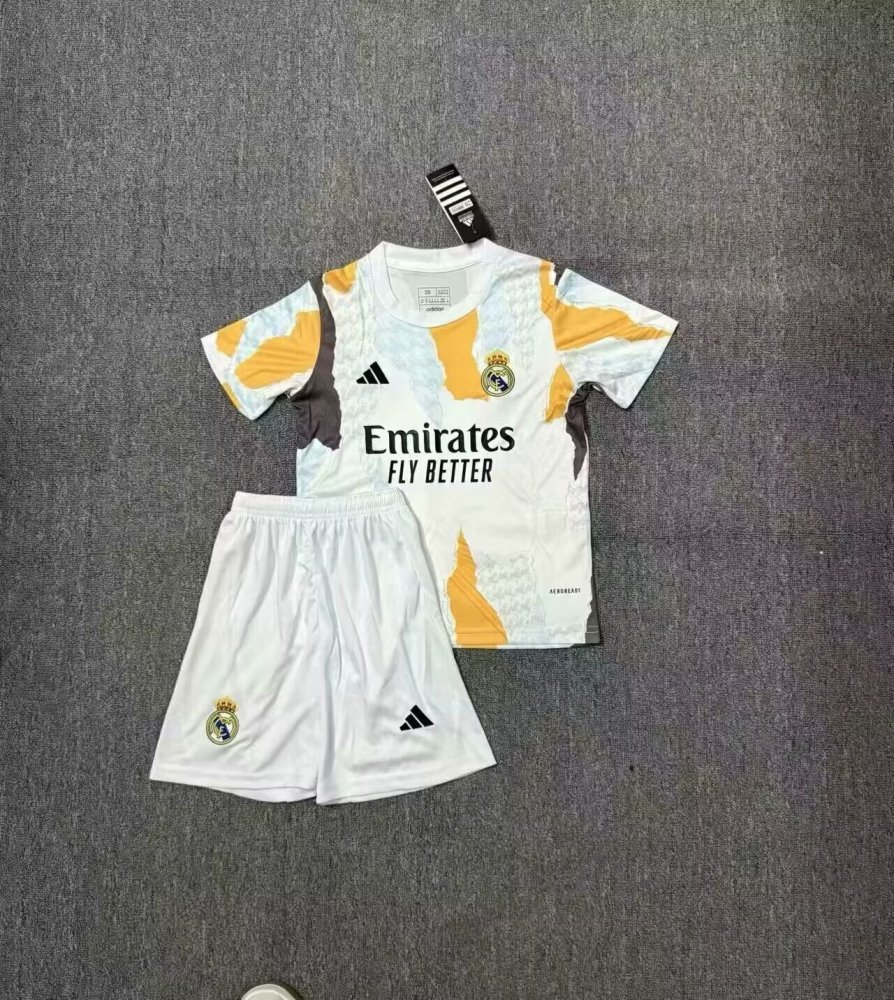 2025/2026 Real Madrid Pre-match training uniforms Football Shirt 1:1 Thai Quality Kids Size