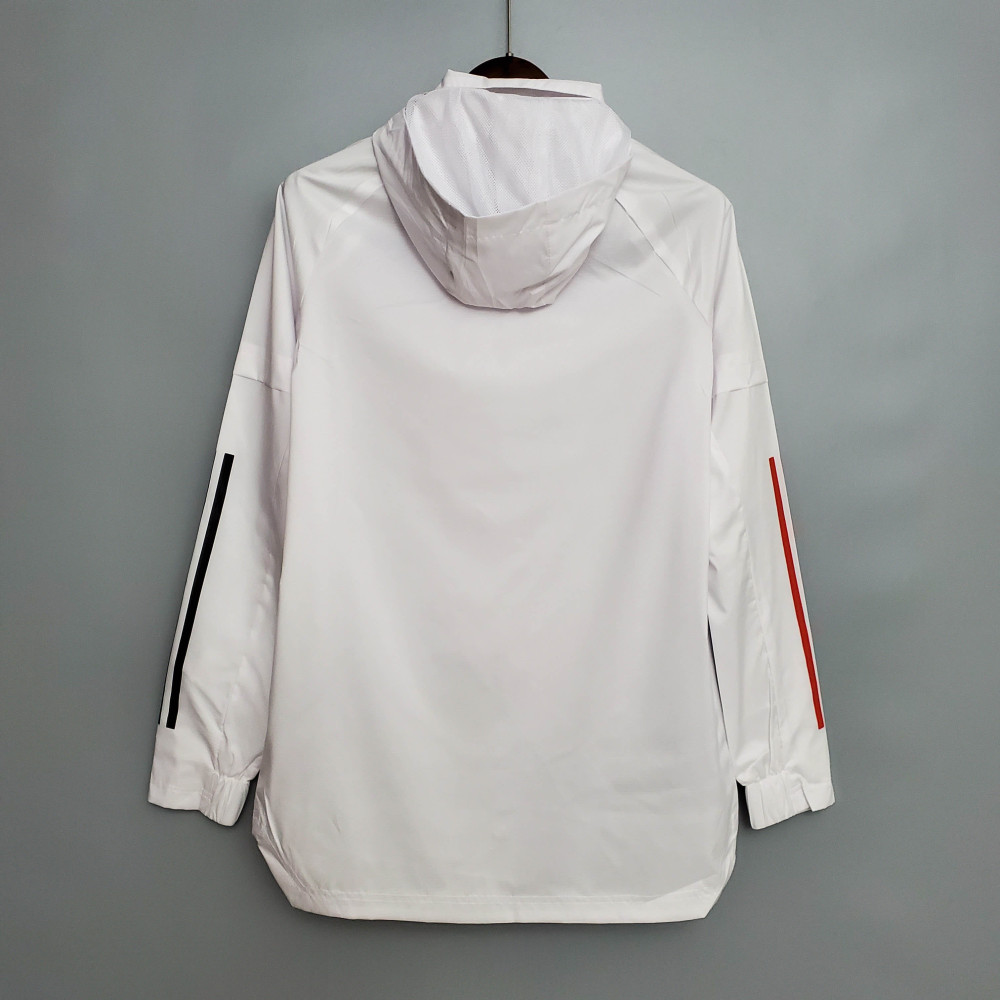 2021 Manchester United Jersey Windbreaker White(Black-Red Edge)
