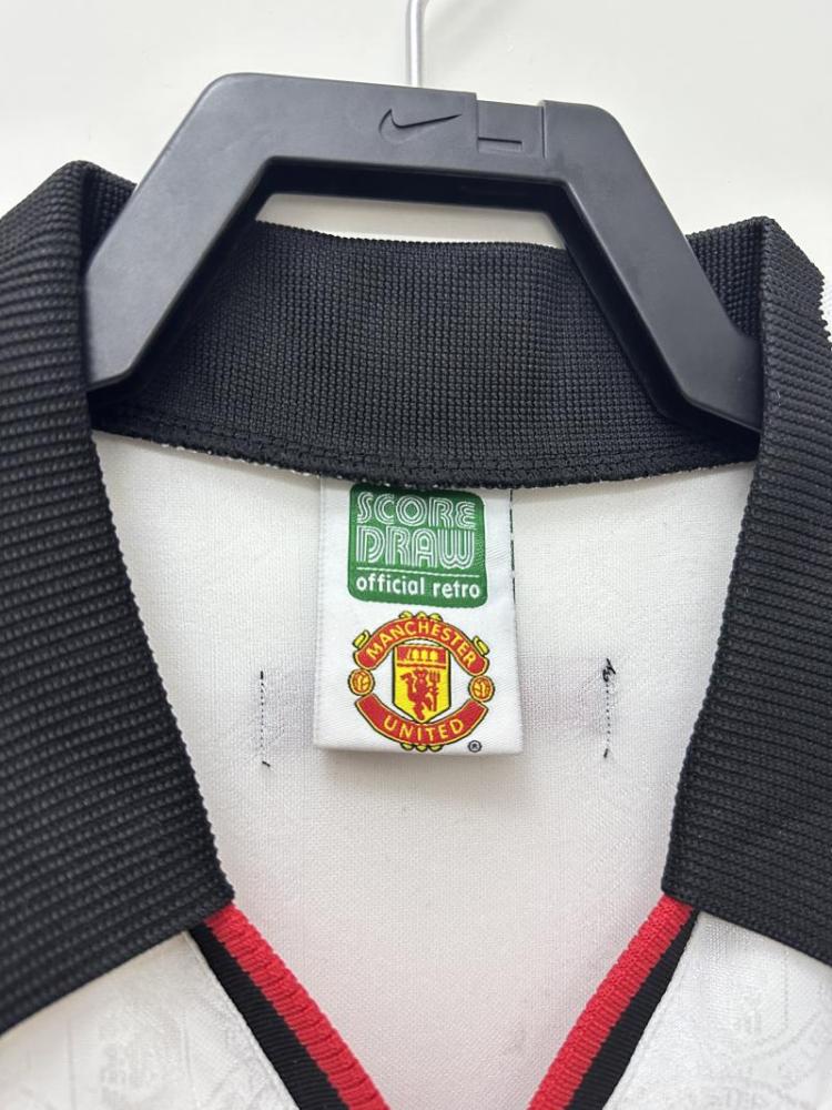 1998/1999 Retro Manchester United Away White Football Shirt 1:1 Thai Quality