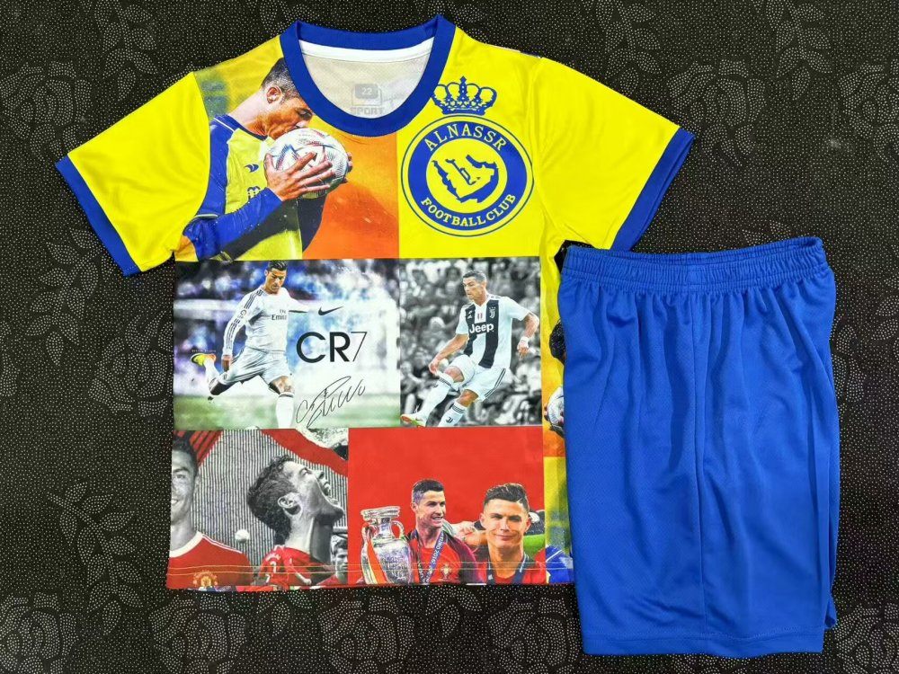2025/2026 Al-Nassr Ronaldo Special Edition Football Shirt Kids Size 1:1 Thai Quality