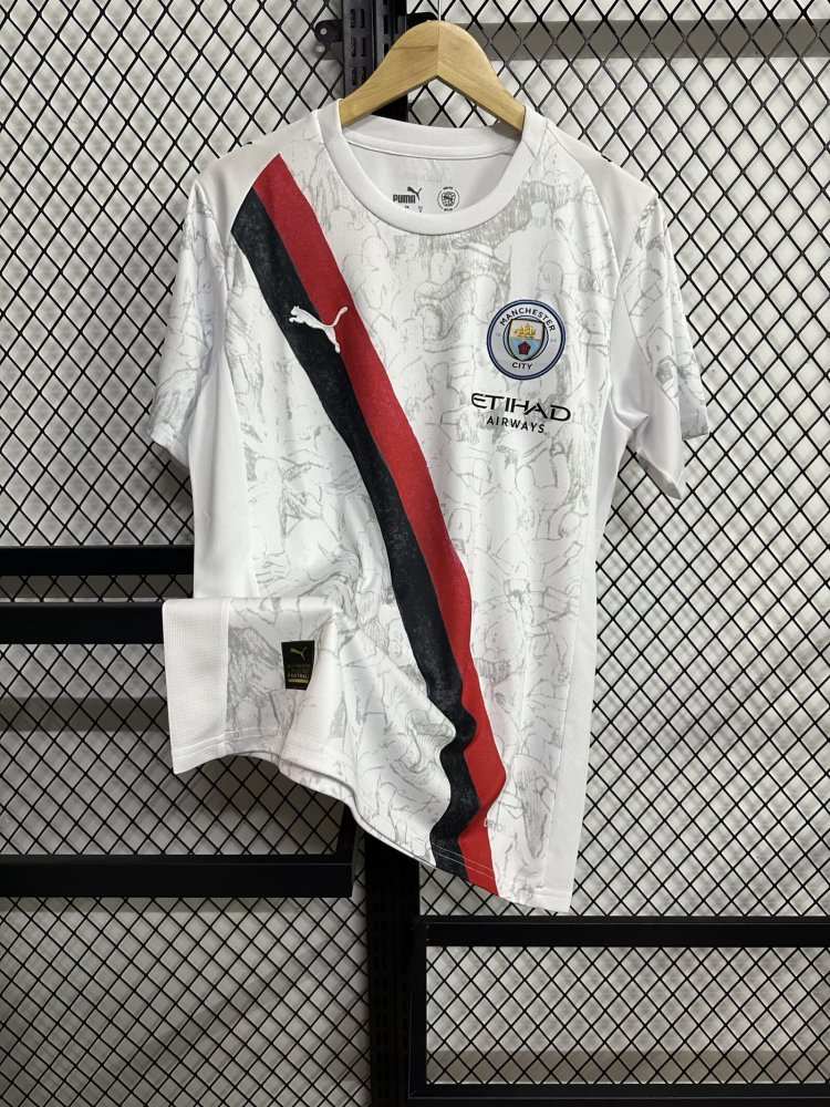 2025/2026 Manchester City KidSuper Joint Edition White Football Shirt 1:1 Thai Quality
