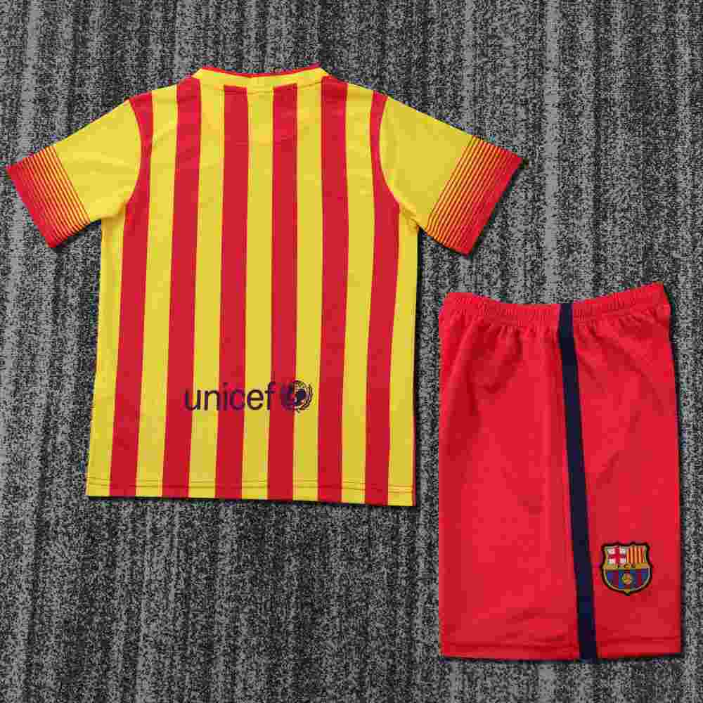 2013-2014 Retro Barcelona Away Football Shirt 1:1 Thai Quality Kids Size