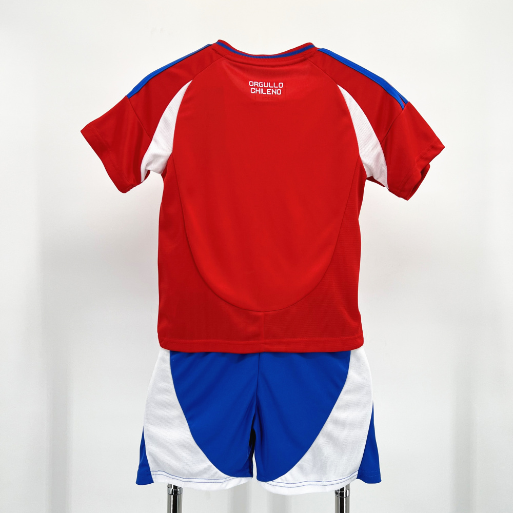 2024-2025 Chile Home Football Shirt Kids Size
