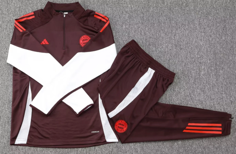 2024/2025 Bayern Half-Pull Training Suit Dark Purple Jersey Set 1:1 Thai Quality