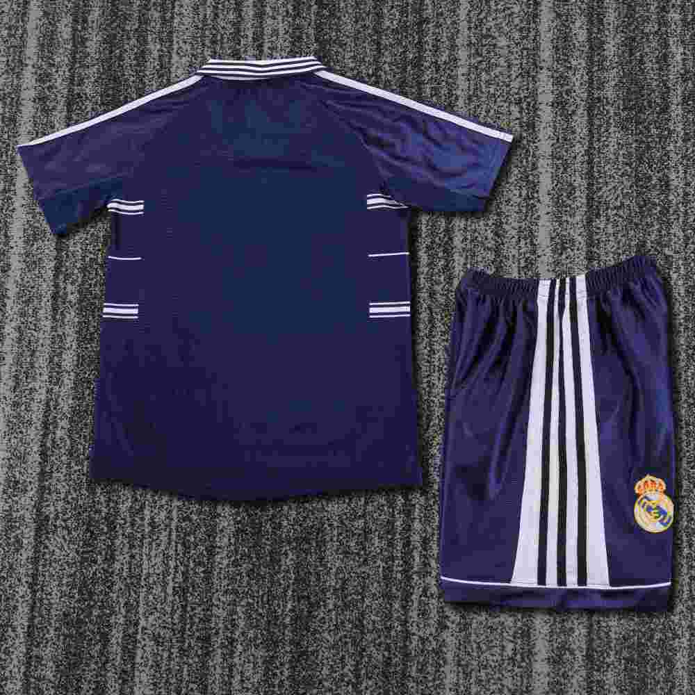 1998-1999 Retro Real Madrid Away Football Shirt 1:1 Thai Quality Kids Size