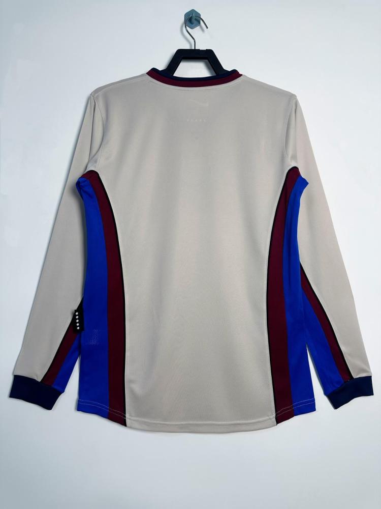 1998/1999 Retro Long Sleeve Barcelona Away Football Shirt 1:1 Thai Quality