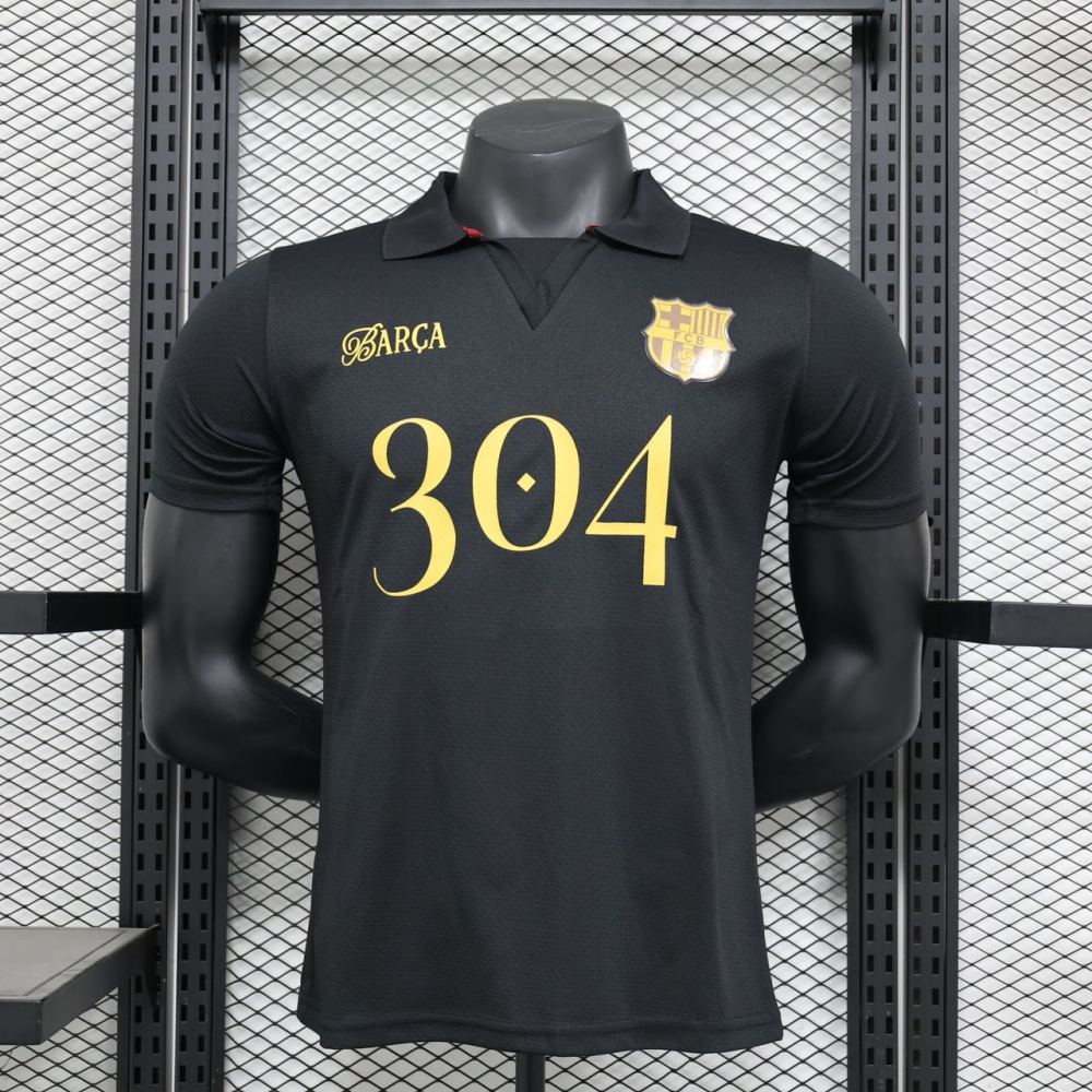 2024/2025 Player Version Barcelona 304 Anniversary Edition Black Jersey 1:1 Thai Quality