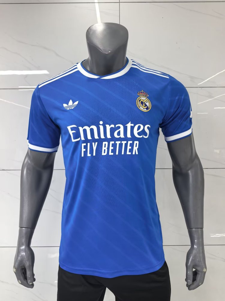 2025/2026 Player Version Real Madrid Third Away Blue 01 Football Jersey 1:1 Thai quality