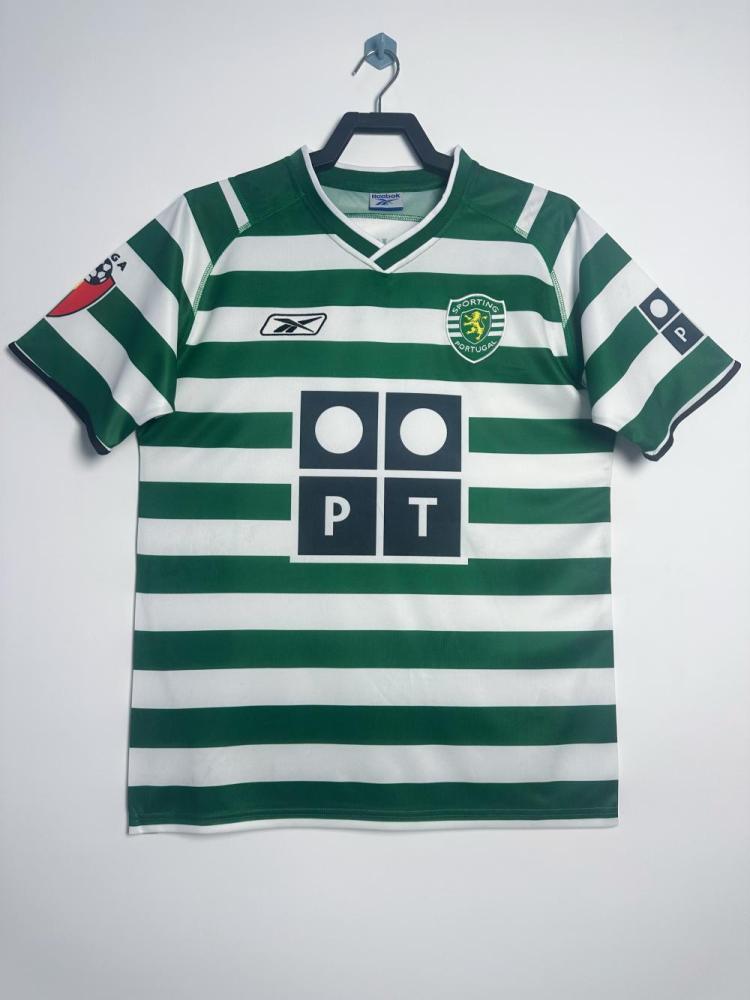 2003-2004 Retro Sporting Lisbon Home Football Shirt 1:1 Thai Quality