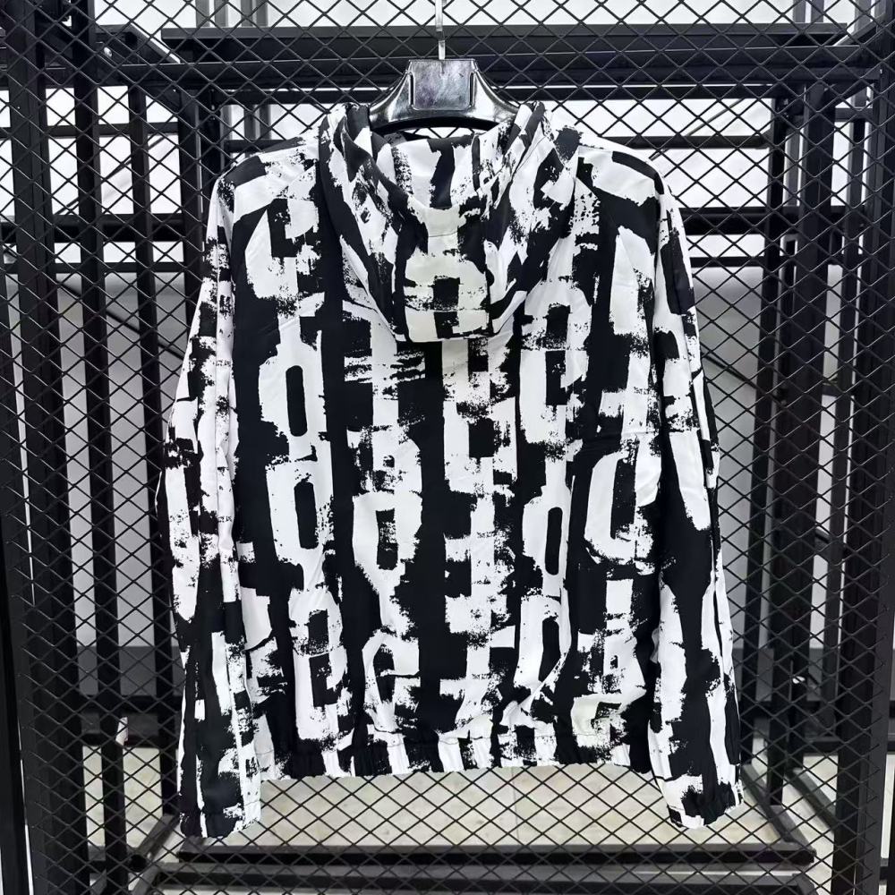 2025/2026 Barcelona Windbreaker Black-White Jersey 1:1 Thai Quality