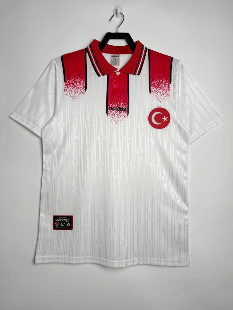 1996 Retro Türkiye National Team Away Football Shirt 1:1 Thai Quality