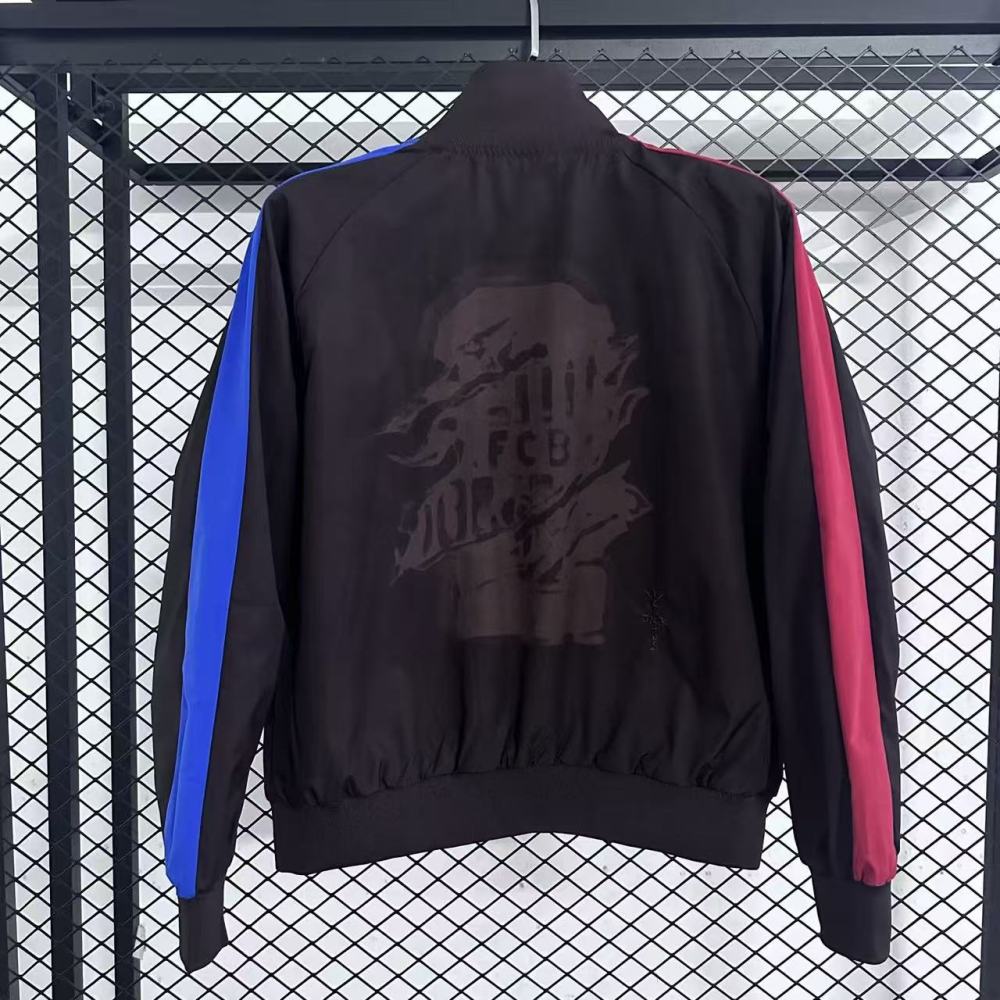 2025 Barcelona Windbreaker Black Jersey 1:1 Thai Quality