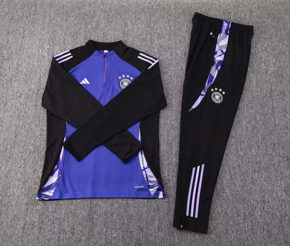 2024/2025 Germany Half-Pull Training Suit Purple Jersey Set