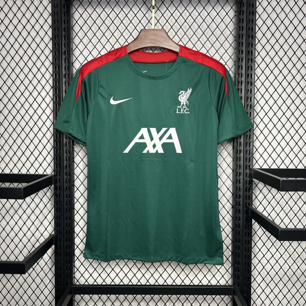 2024/2025 Liverpool Pre-match Training Dark Green Jersey1:1 Thai Quality