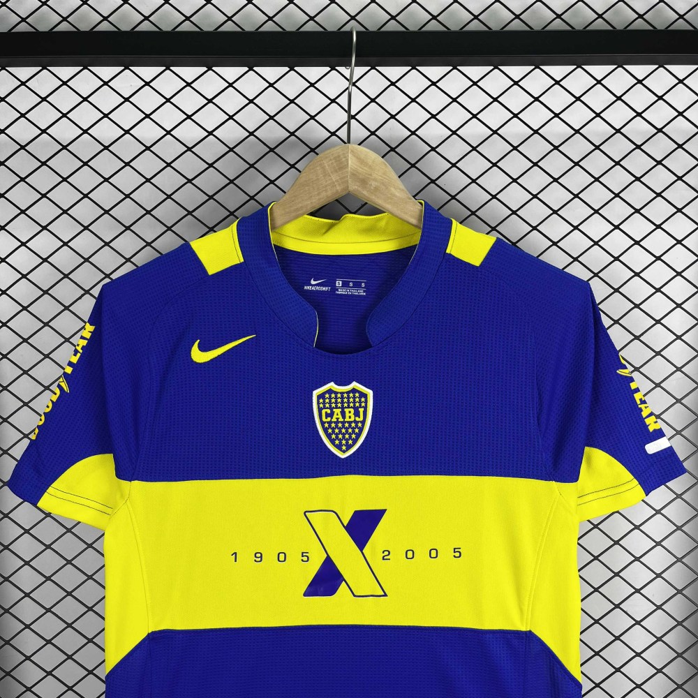 2005 Retro Boca Juniors 100th Anniversary Edition Football Jersey 1:1 Thai Quality