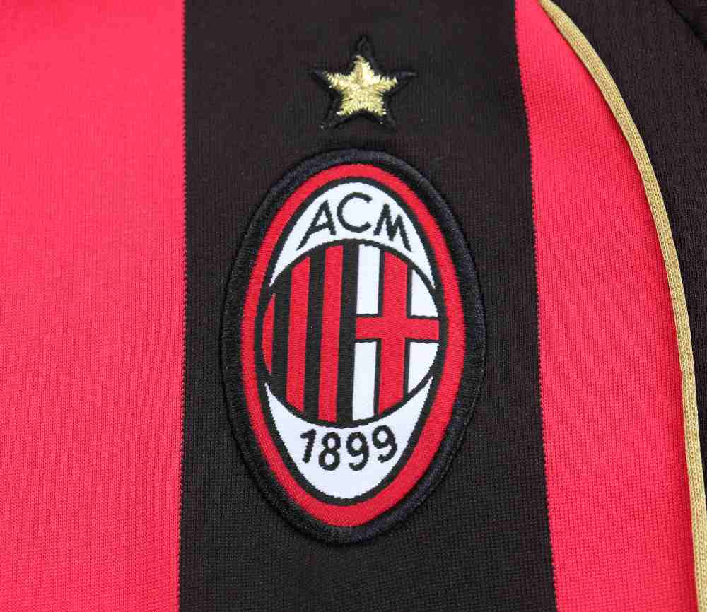 2006/2007 Retro Long Sleeve AC Milan Home Football Shirt 1:1 Thai Quality Kids Size