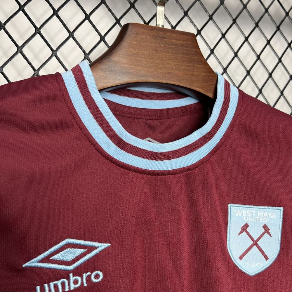2024/2025 West Ham United Football Shirt Home 1:1 Thai Quality  Kids Size
