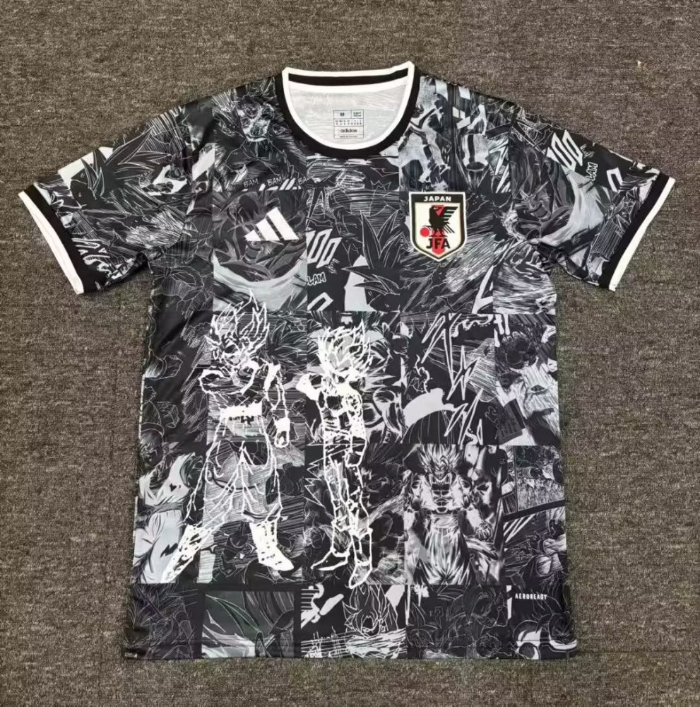 2025/2026 Japan White Saiyan Black Football Jersey 1:1 Thai quality